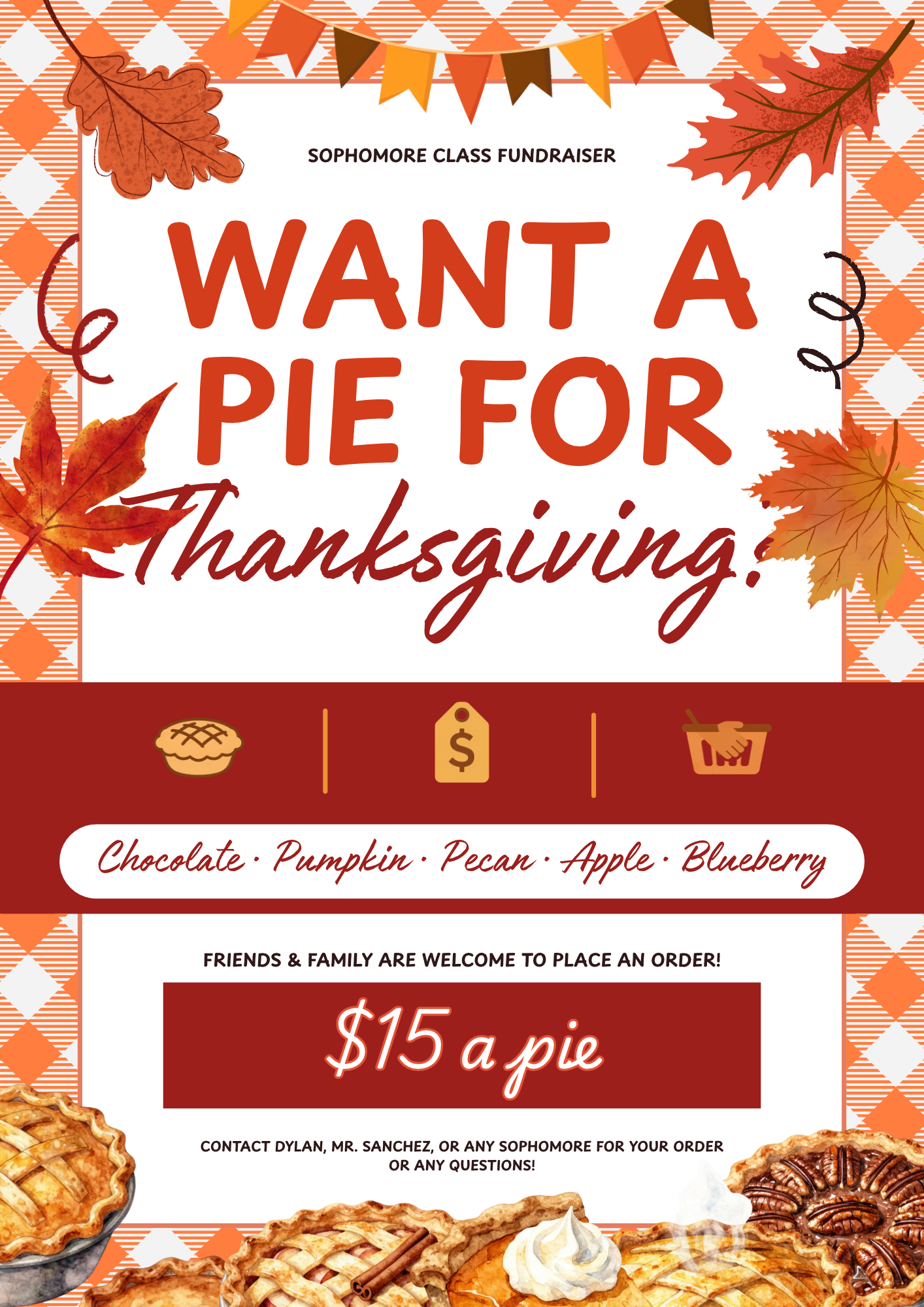 Thanksgiving Pie Fundraiser